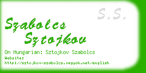 szabolcs sztojkov business card